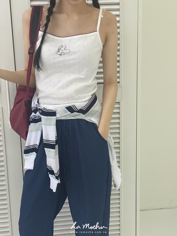簍空愛心米妮背心